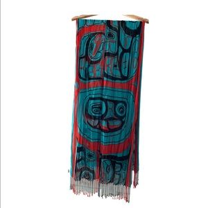 100% viscose scarf purchased from “Native Northwest”.